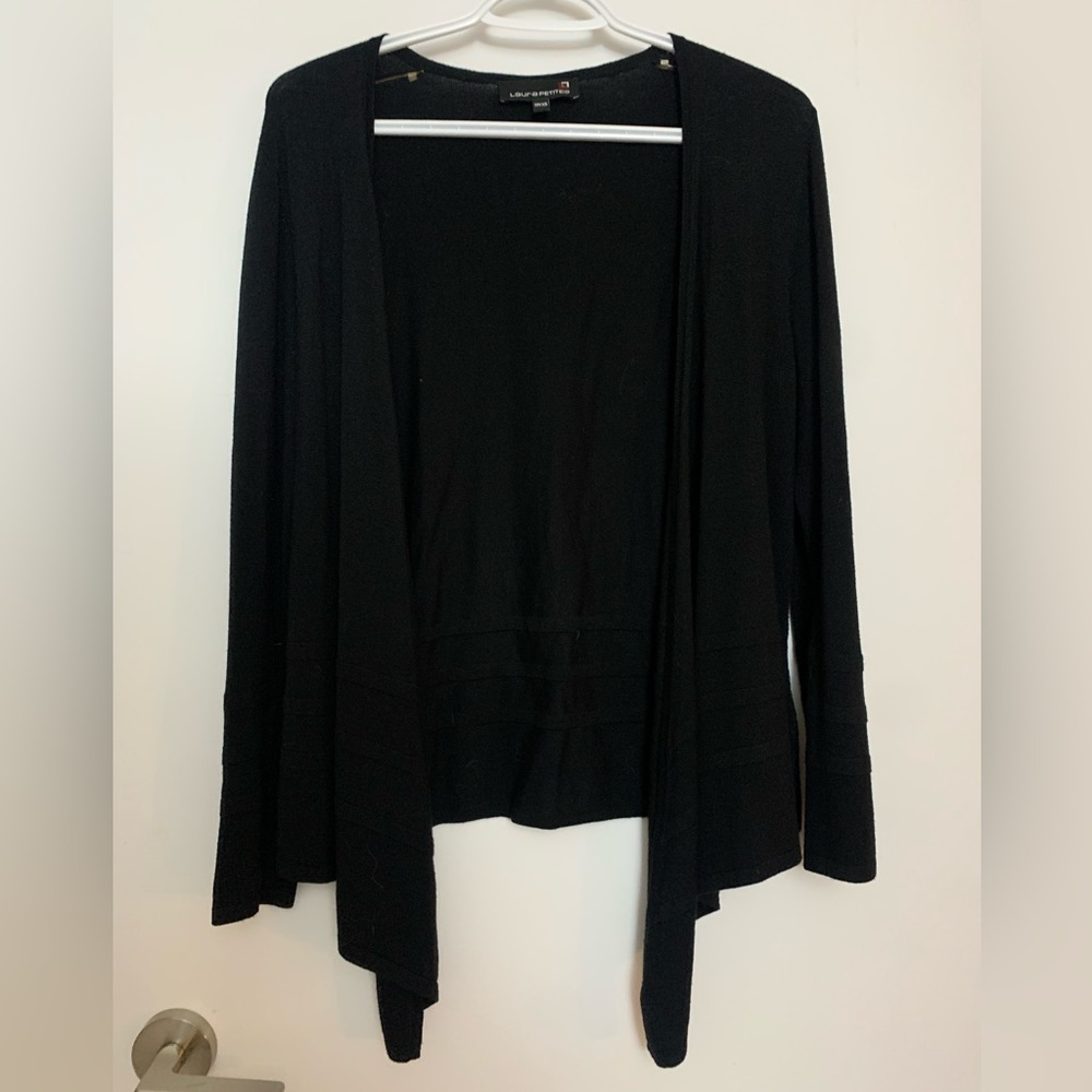 Laura Petite black open cardigan